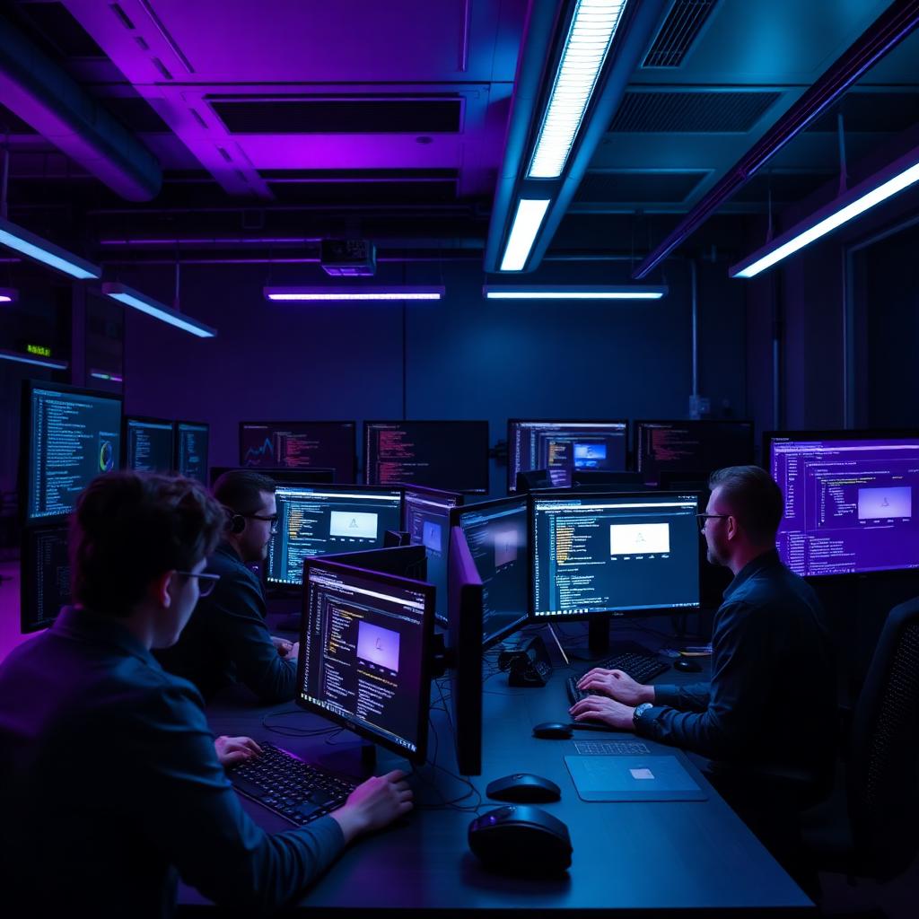 Irussoft team working on projects